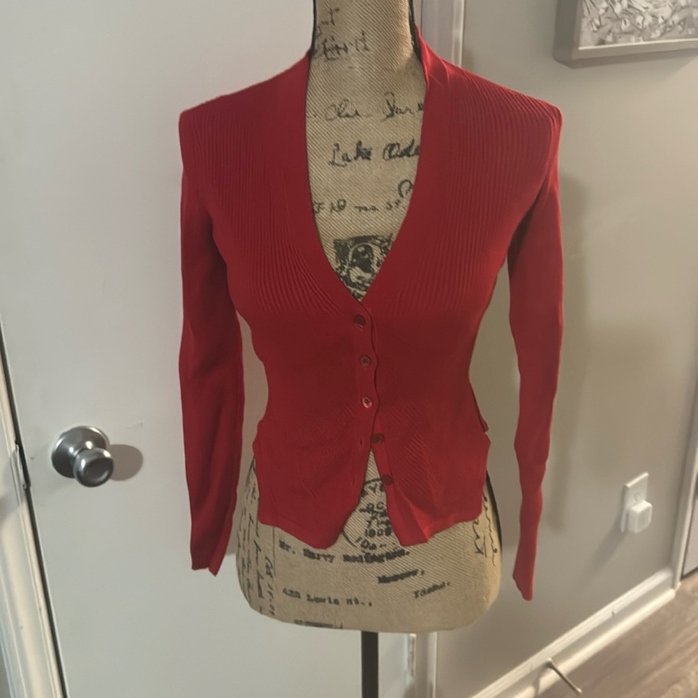 fleur du mal size s color rouge cardigan